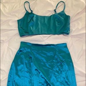 Silk blue set